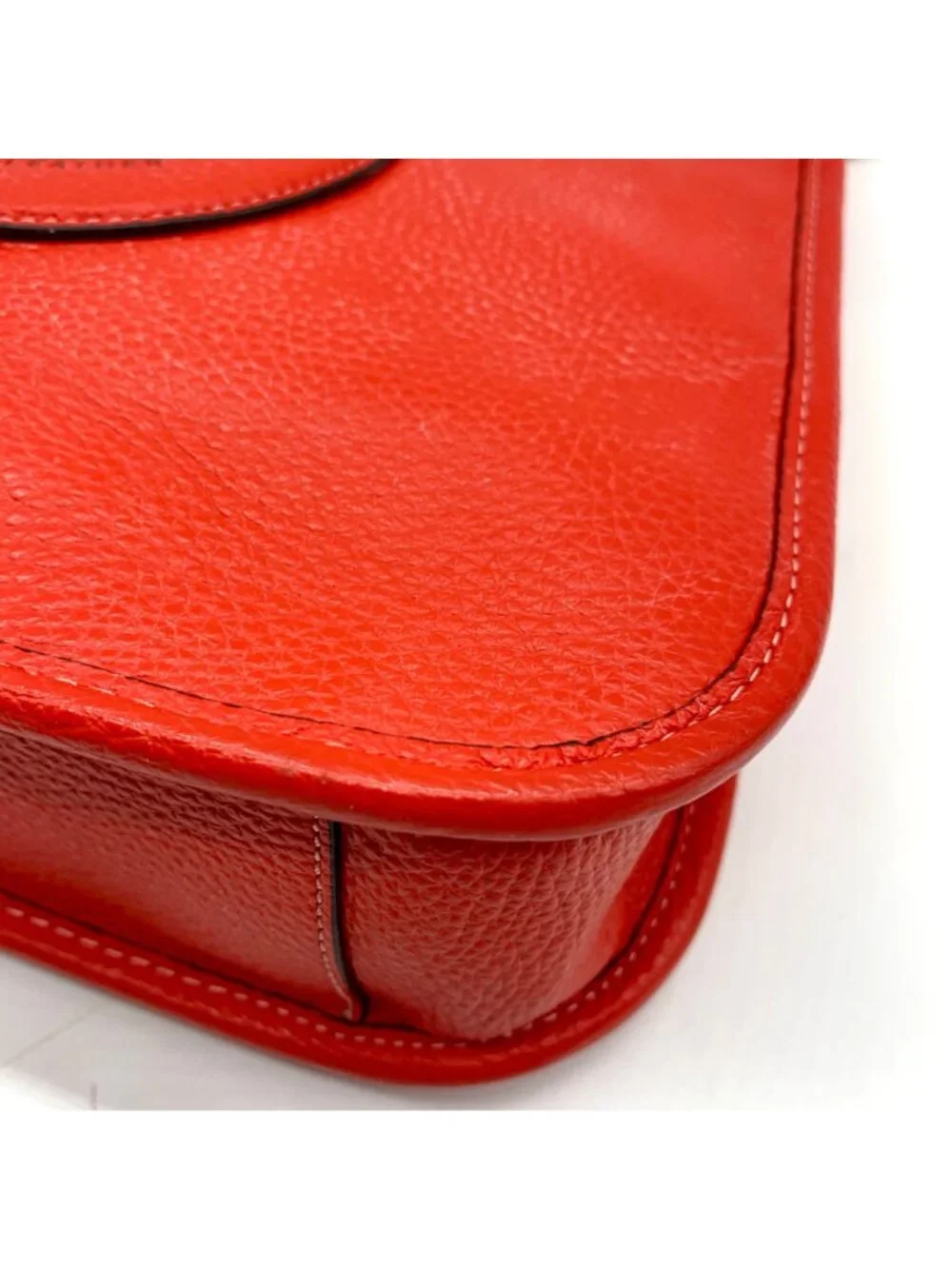 Coach Red Pebbled Leather Dempsey File Bag-CA290